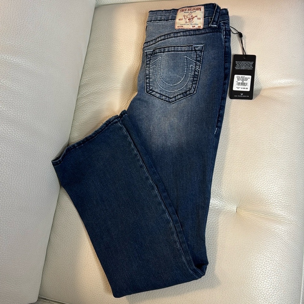 Size 30 New True Religion boot cut jeans. NWT
